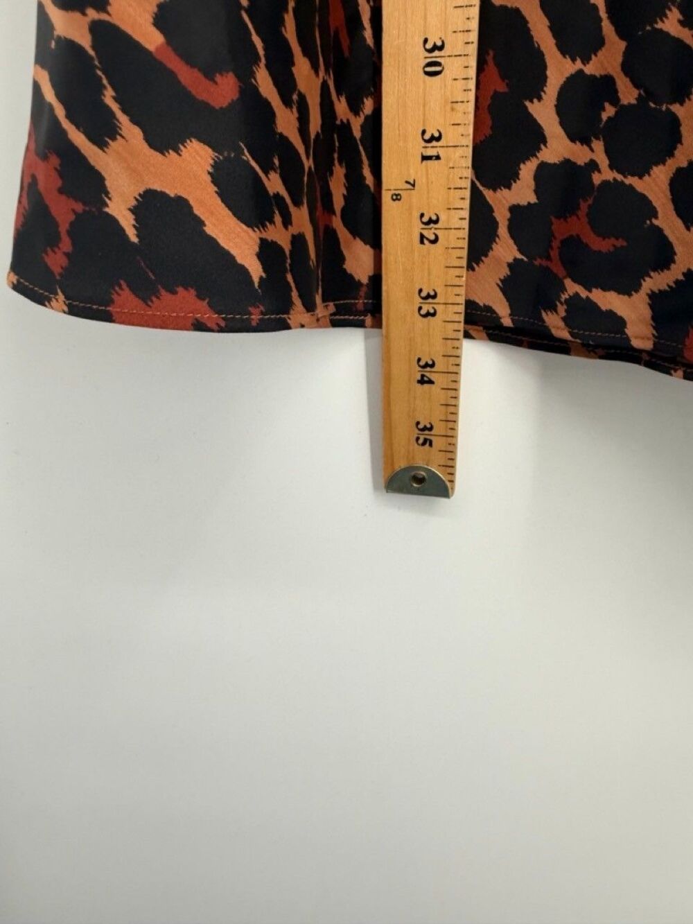 J.Crew AR486 Leopard Pull-On Slip Midi Skirt Womens M Brown Black Fall 2020 - Picture 10 of 11